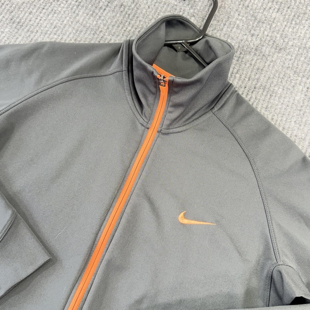 Nike‎ Dri-FIT Track Jacket Mens XL Gray Full Zip Running Training Athletic Top